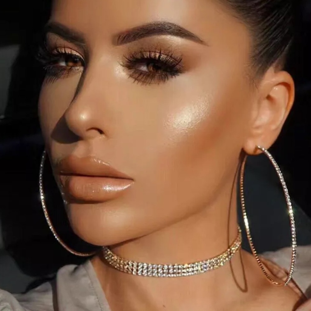 🔥NEW 925 Sterling Silver Diamond Hoop Earrings🔥